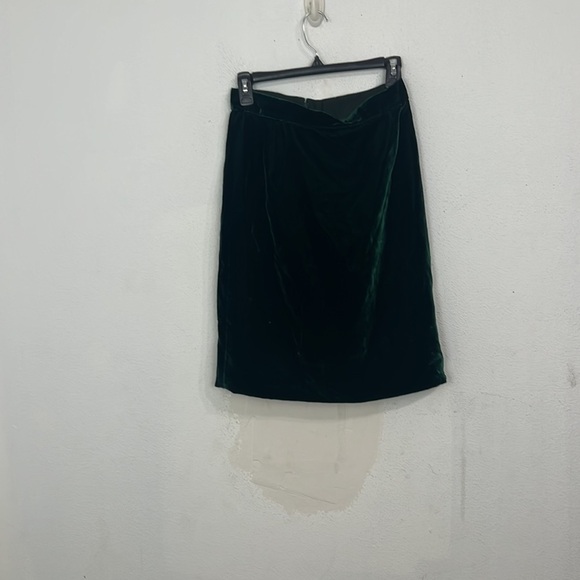 DOLCE & GABANA green velvet midi skirt size 42 - Picture 3 of 14